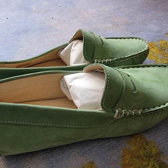 Laurent Effel Green Loafers Size 6.5 - Picture 2 of 8